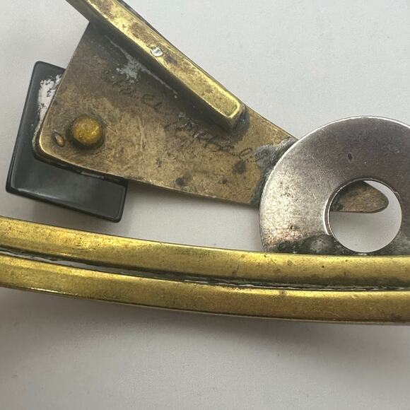 HALL MCFALL Steampunk Industrial Artsy Industrial Bracelet Cuff 90s Retro MCM - Picture 11 of 14